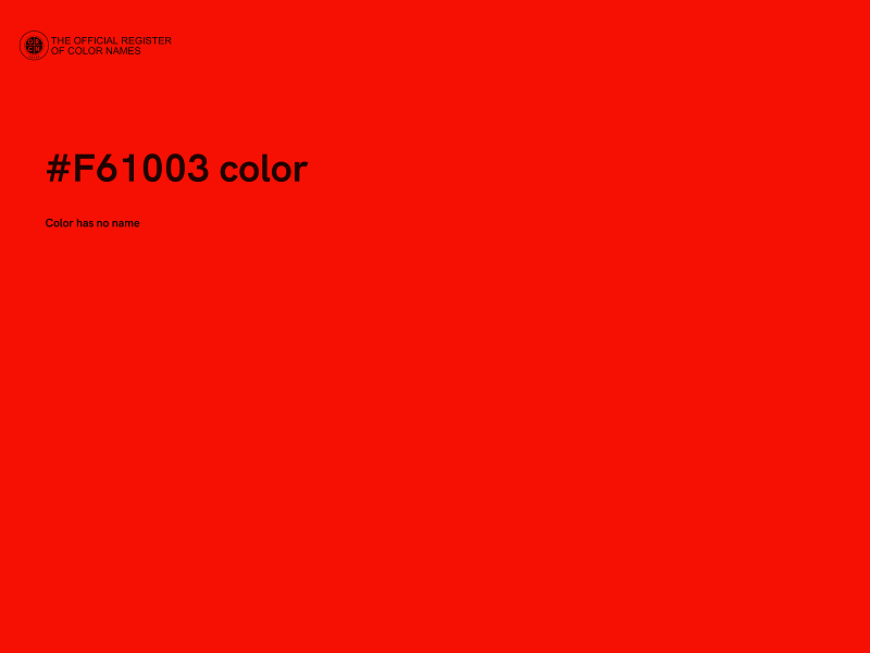 #F61003 color image