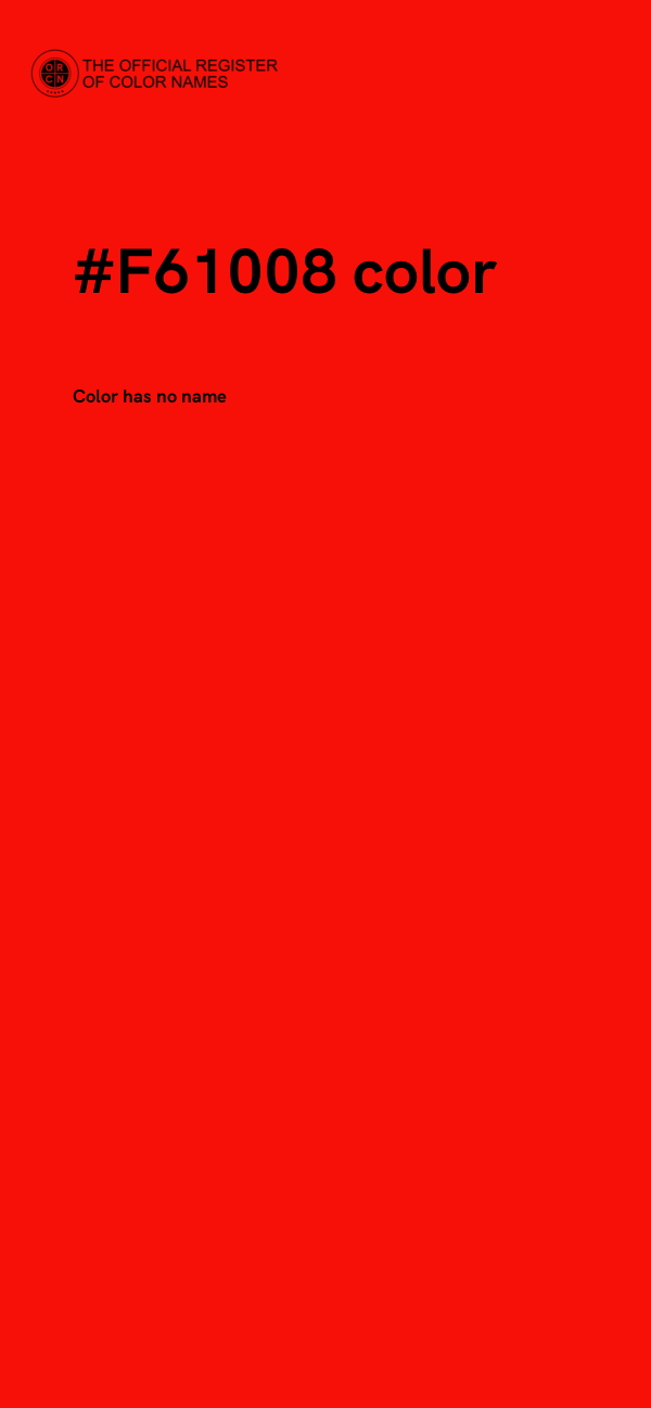 #F61008 color image