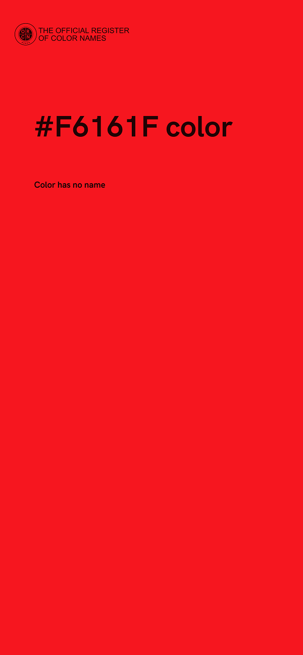 #F6161F color image