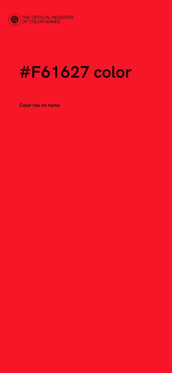 #F61627 color image
