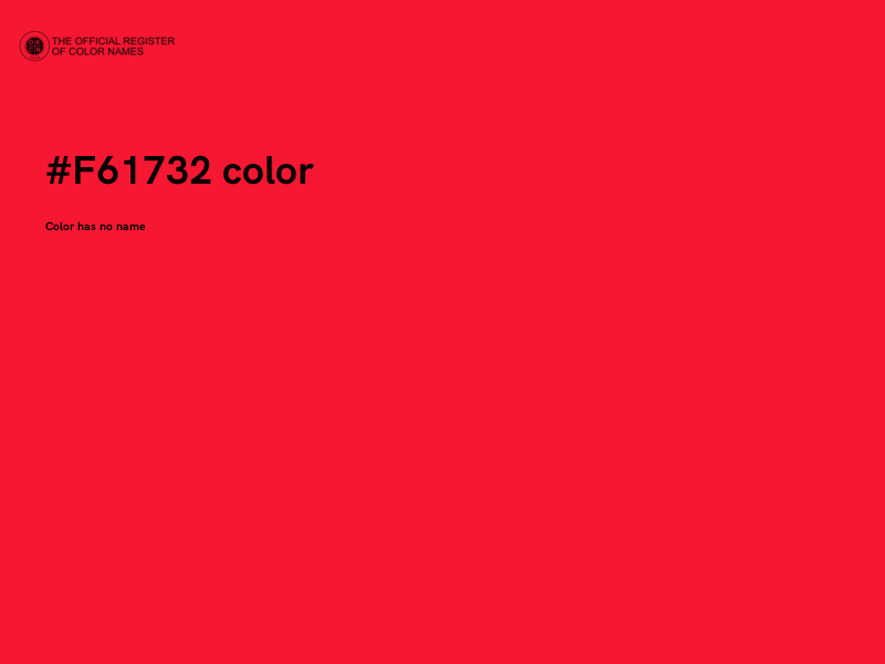 #F61732 color image