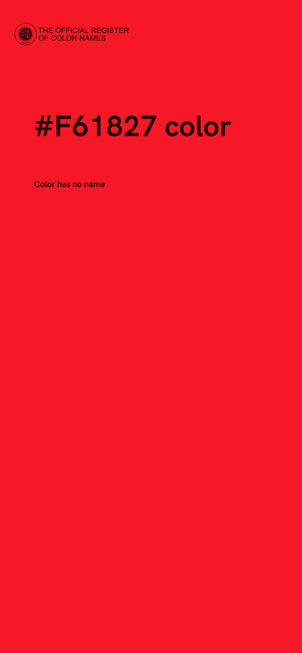 #F61827 color image