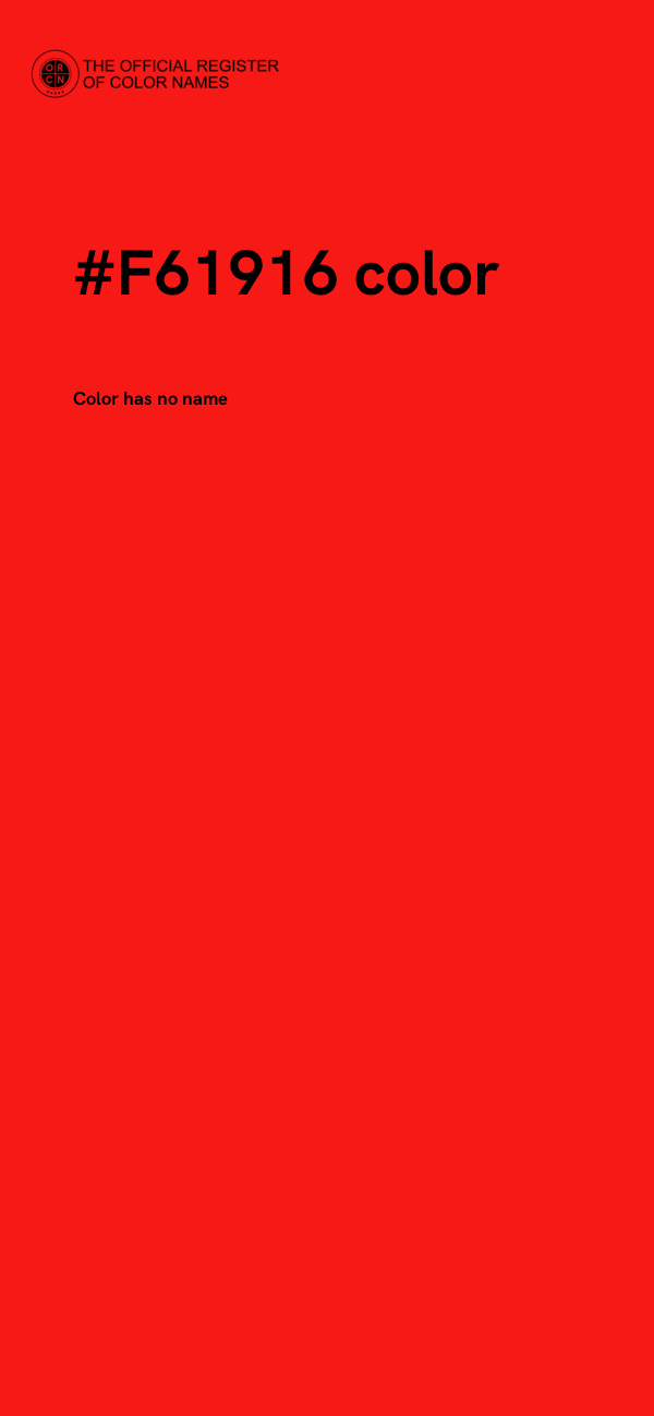 #F61916 color image