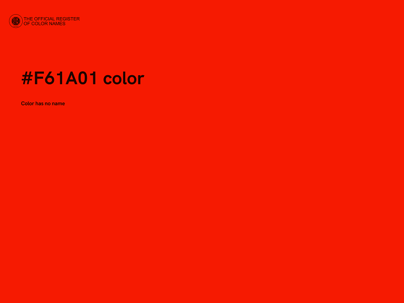 #F61A01 color image