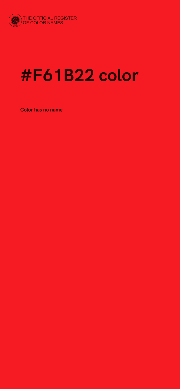 #F61B22 color image