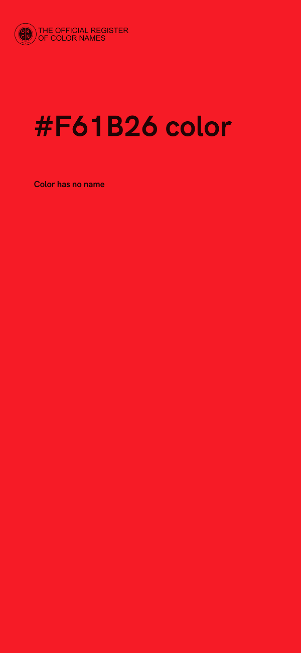 #F61B26 color image