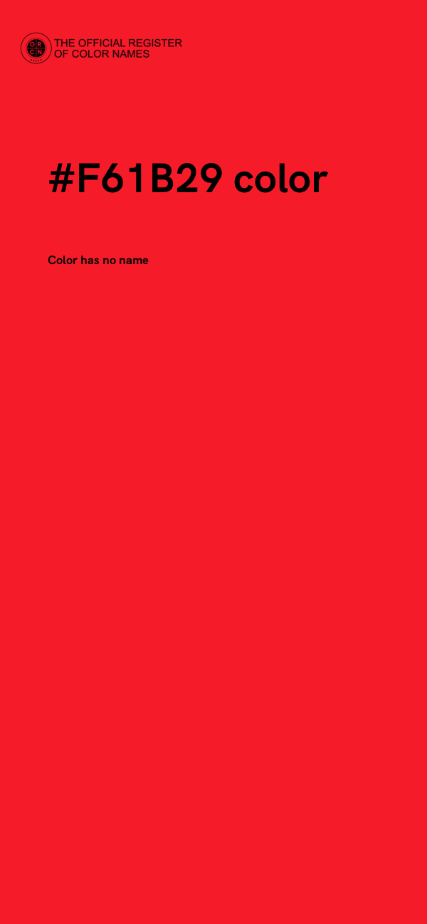 #F61B29 color image