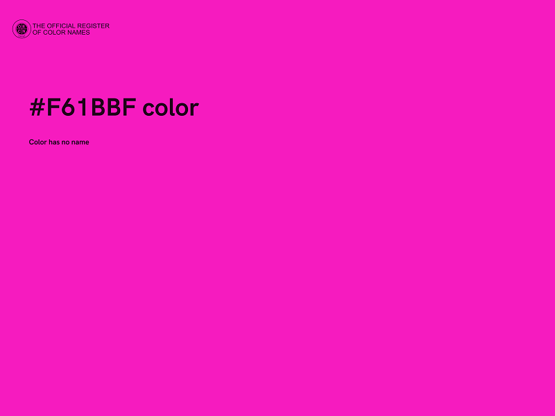 #F61BBF color image
