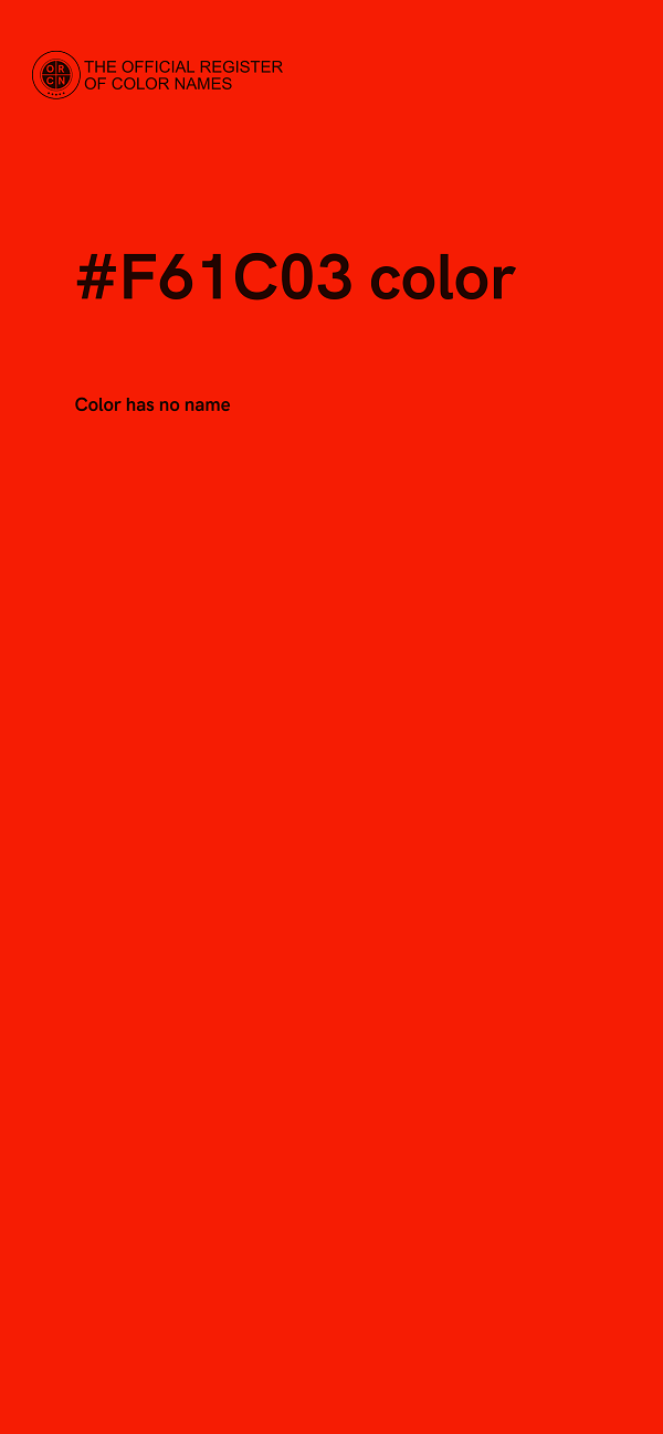#F61C03 color image