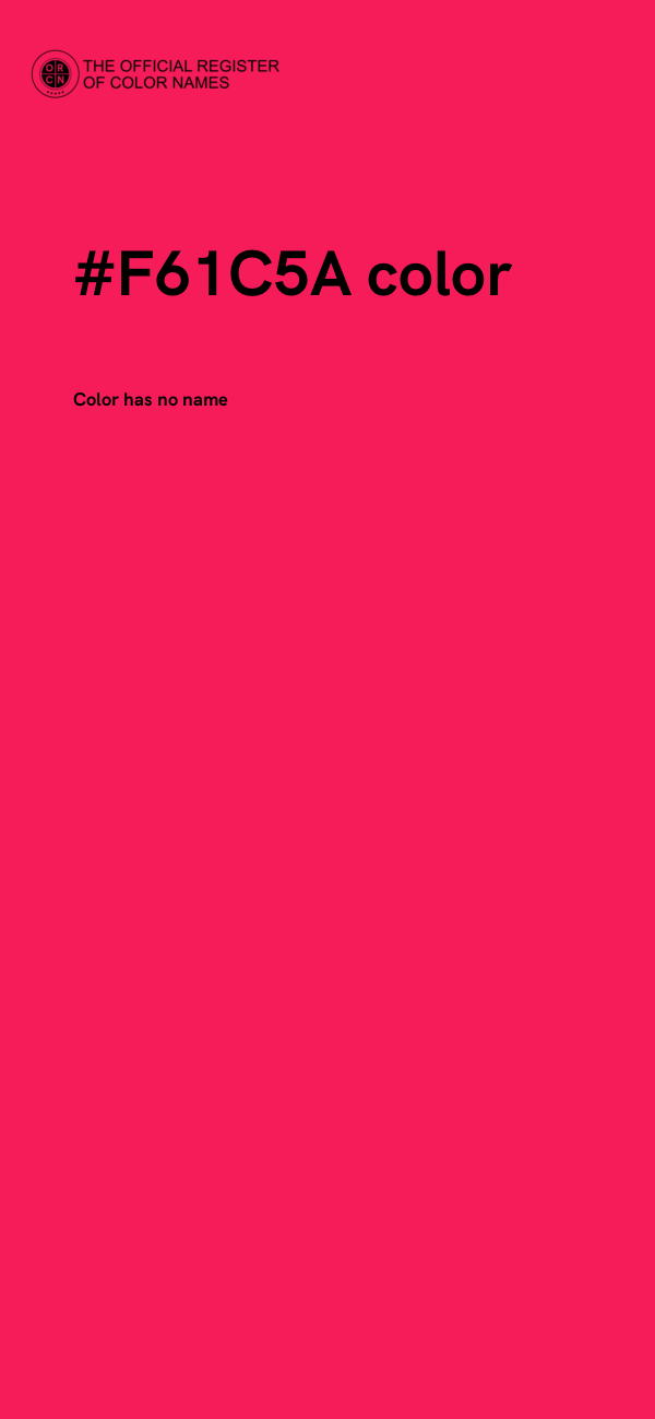 #F61C5A color image