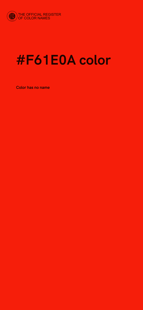 #F61E0A color image