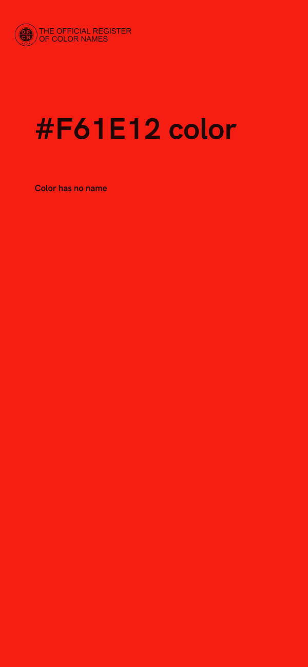 #F61E12 color image