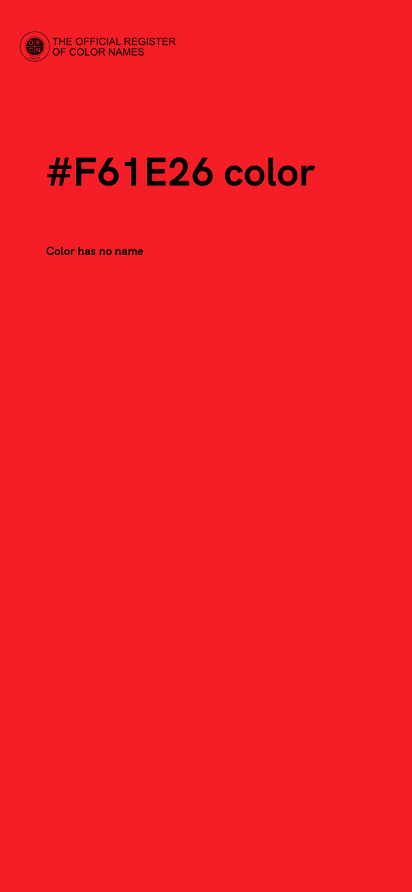 #F61E26 color image