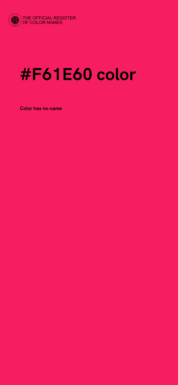 #F61E60 color image