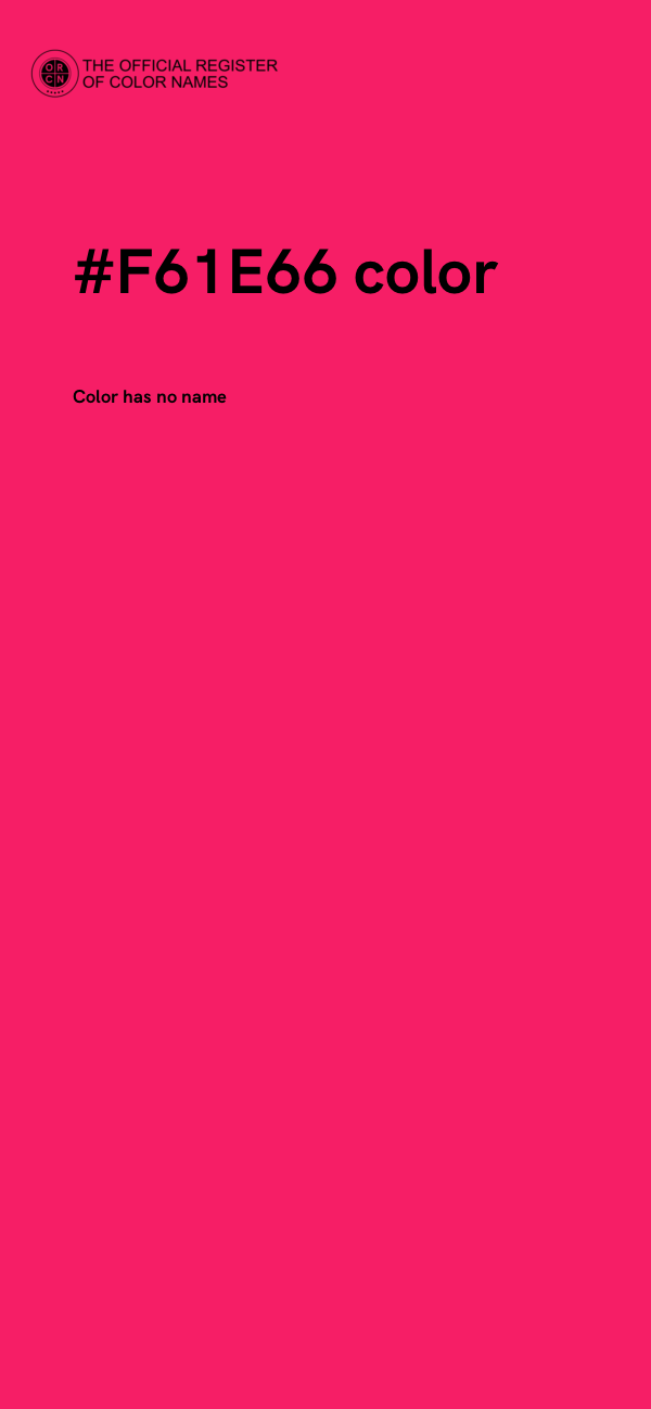 #F61E66 color image
