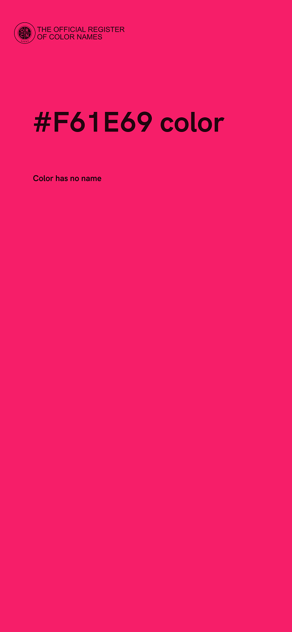 #F61E69 color image