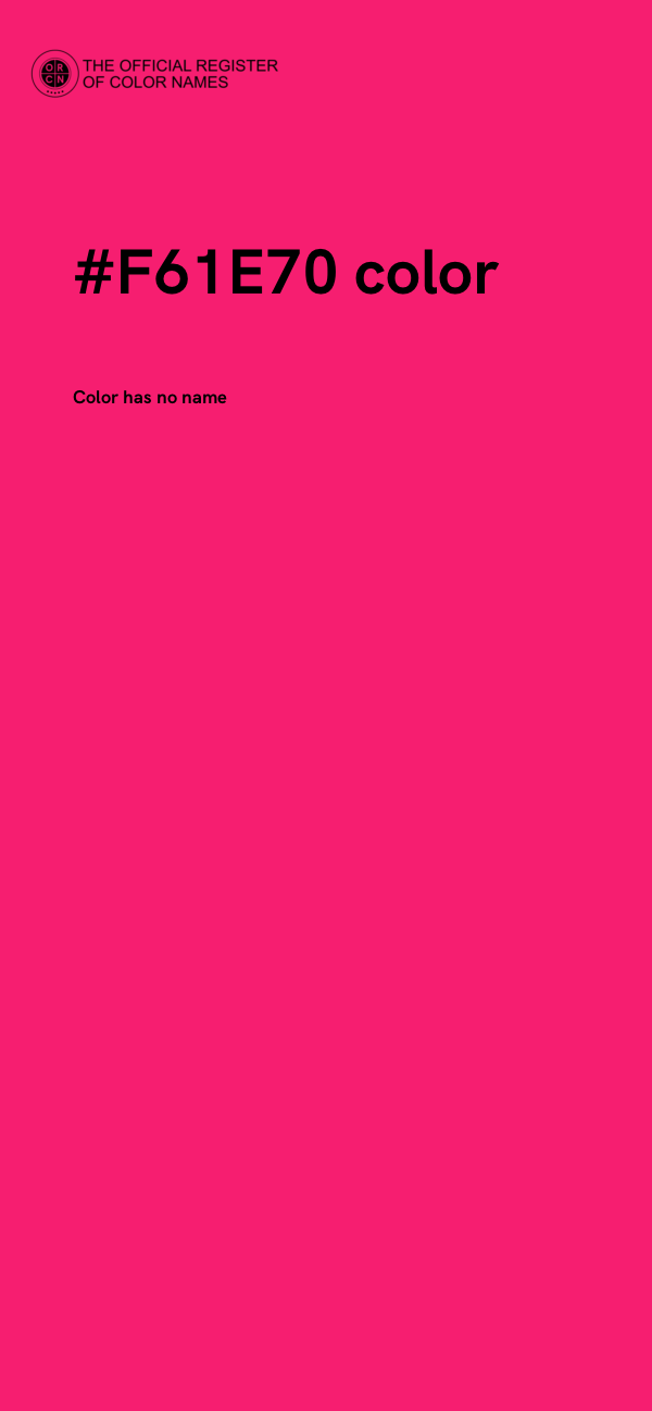 #F61E70 color image