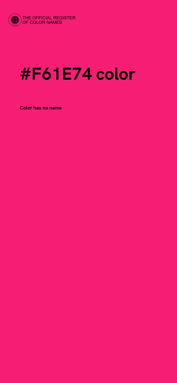 #F61E74 color image