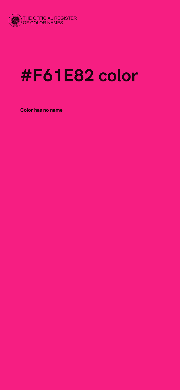 #F61E82 color image