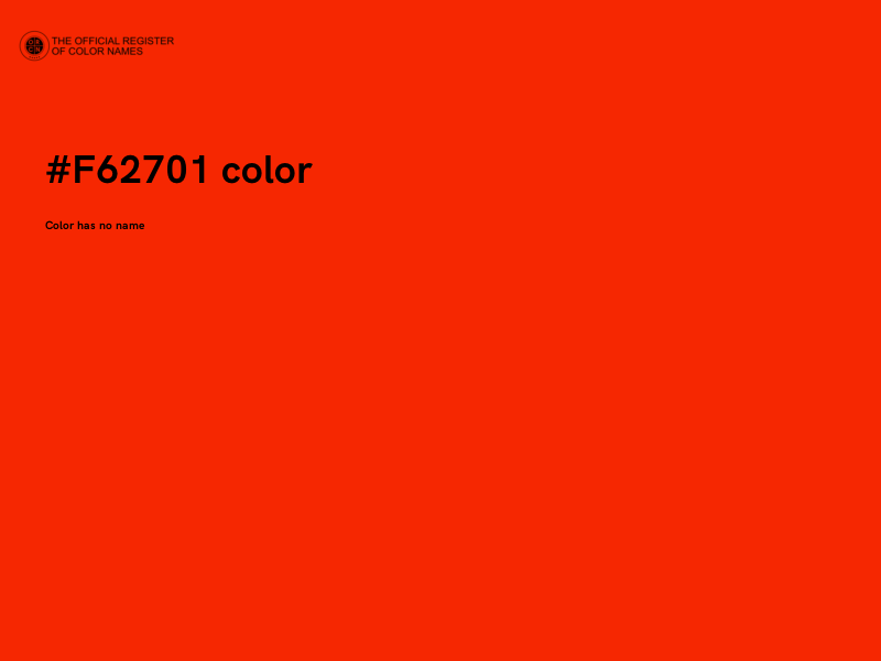 #F62701 color image