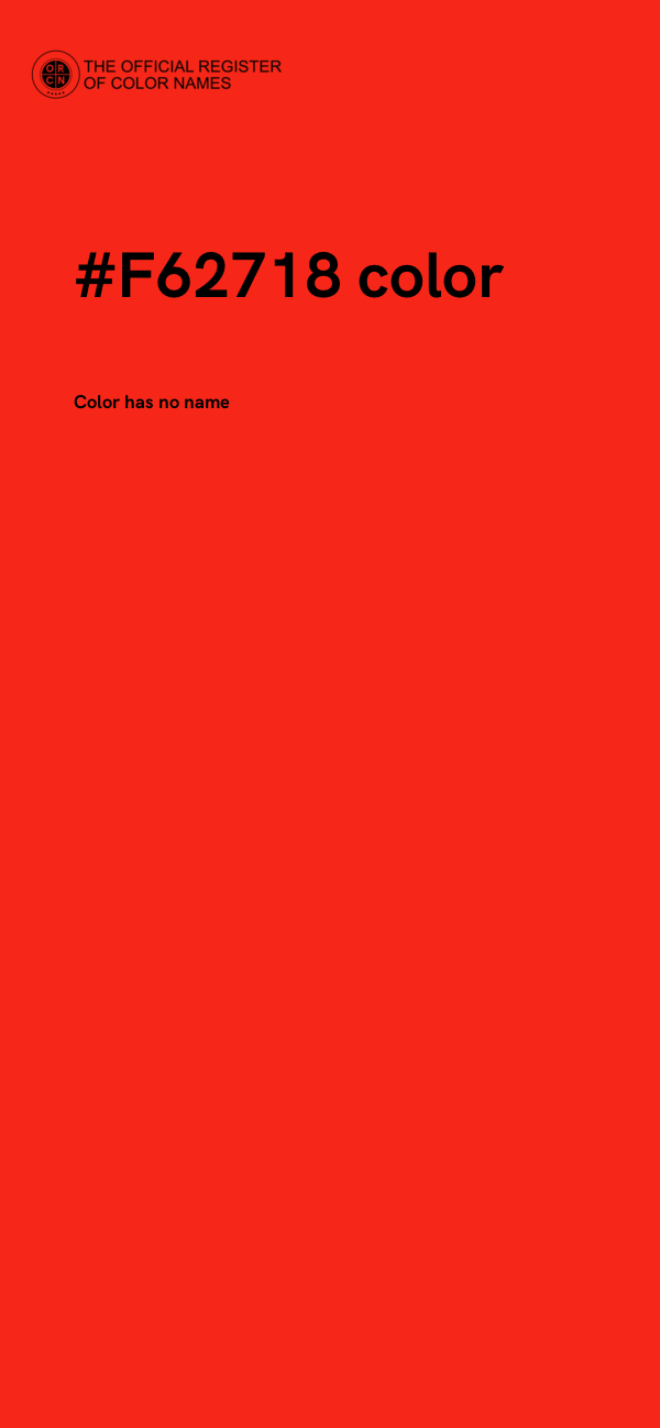 #F62718 color image