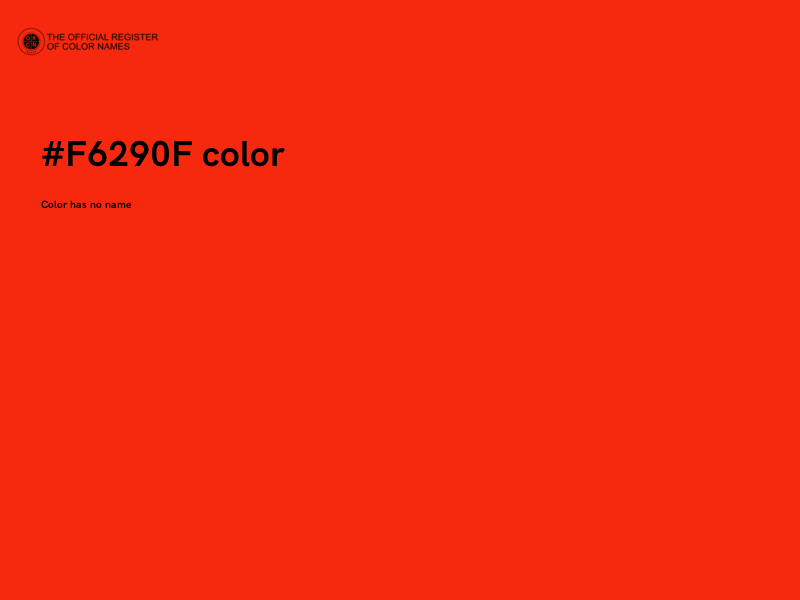 #F6290F color image