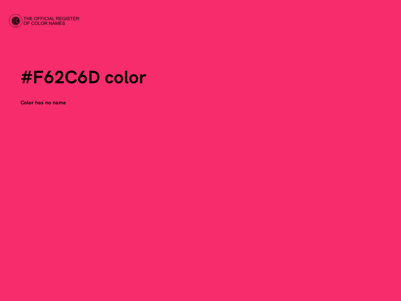 #F62C6D color image