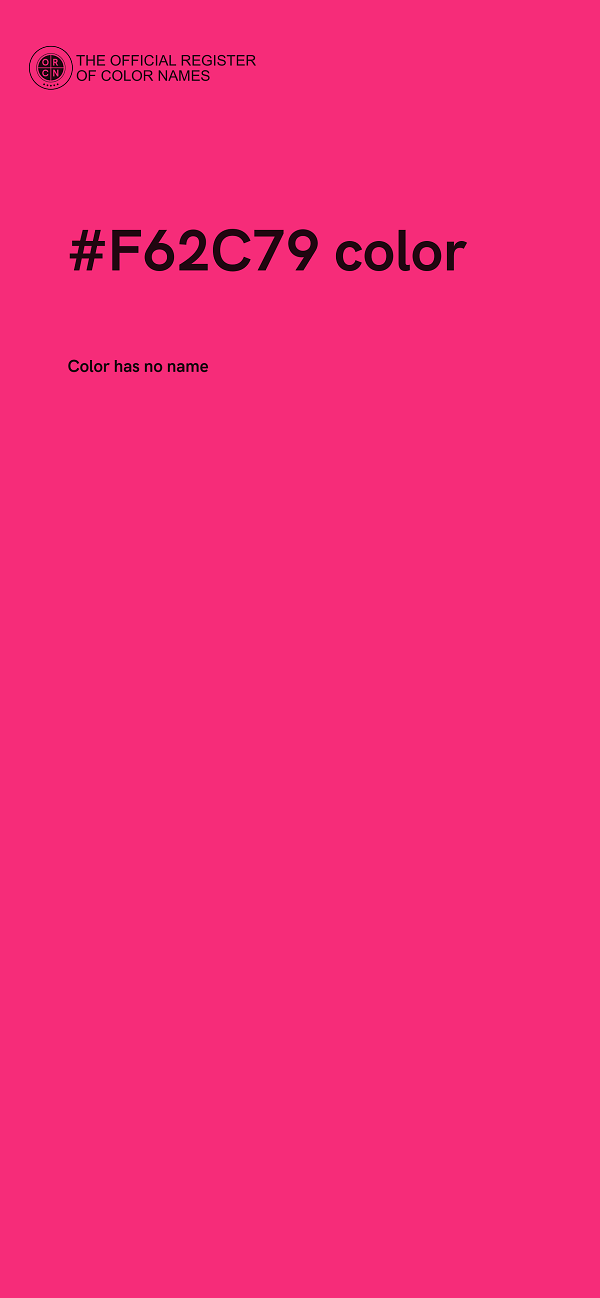 #F62C79 color image