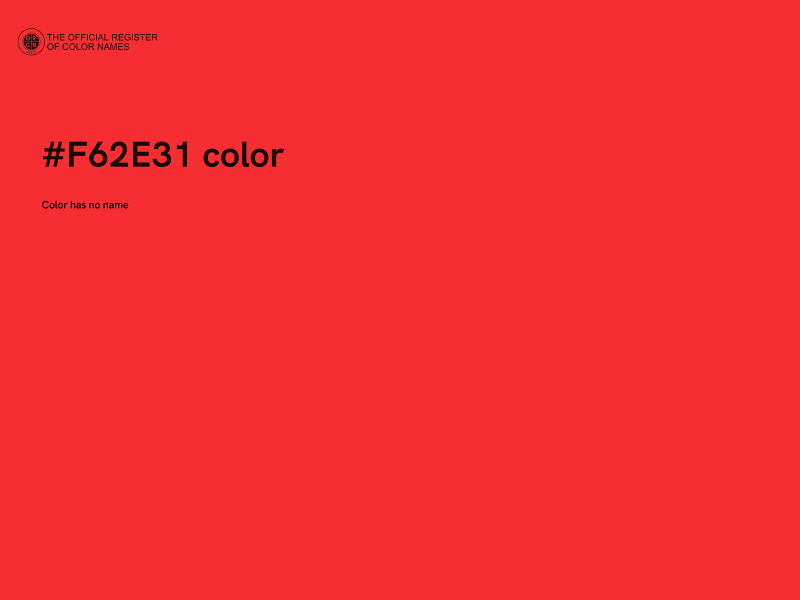 #F62E31 color image