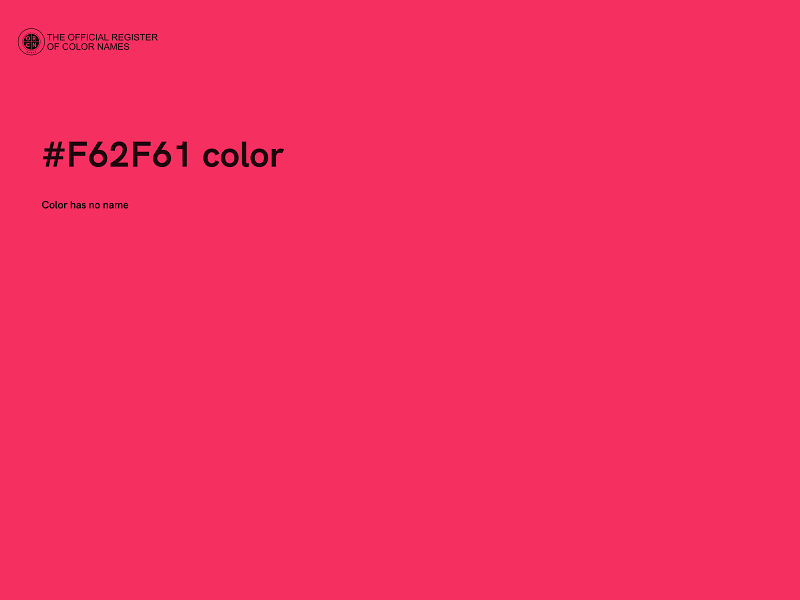 #F62F61 color image