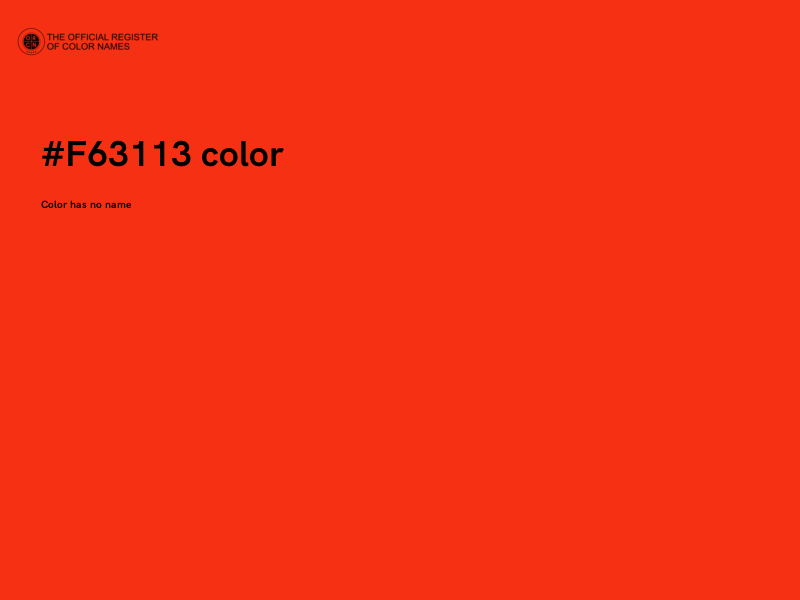 #F63113 color image