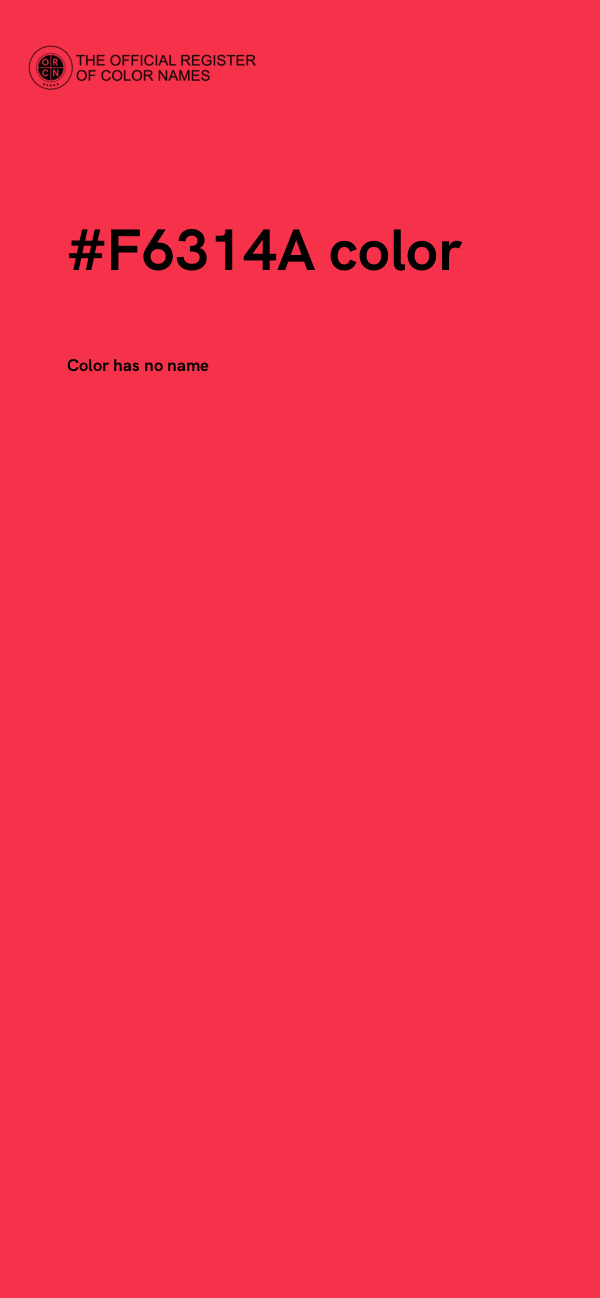#F6314A color image