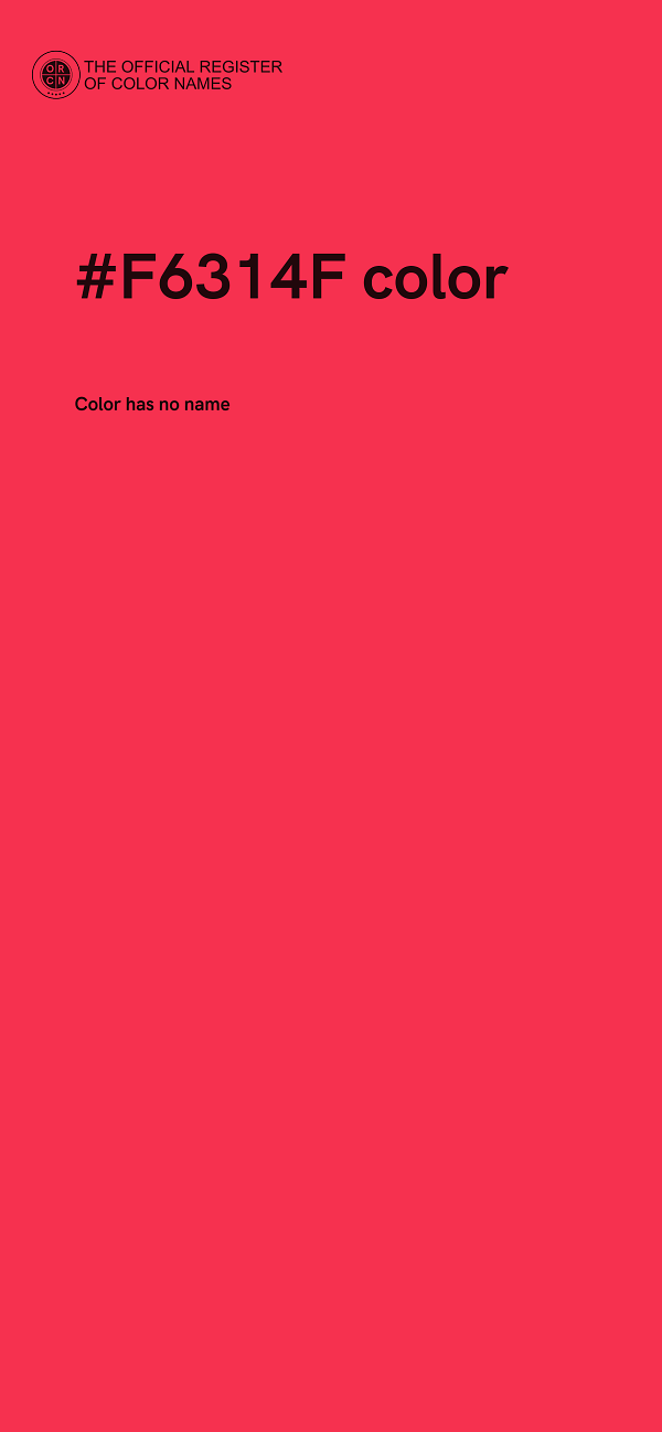 #F6314F color image