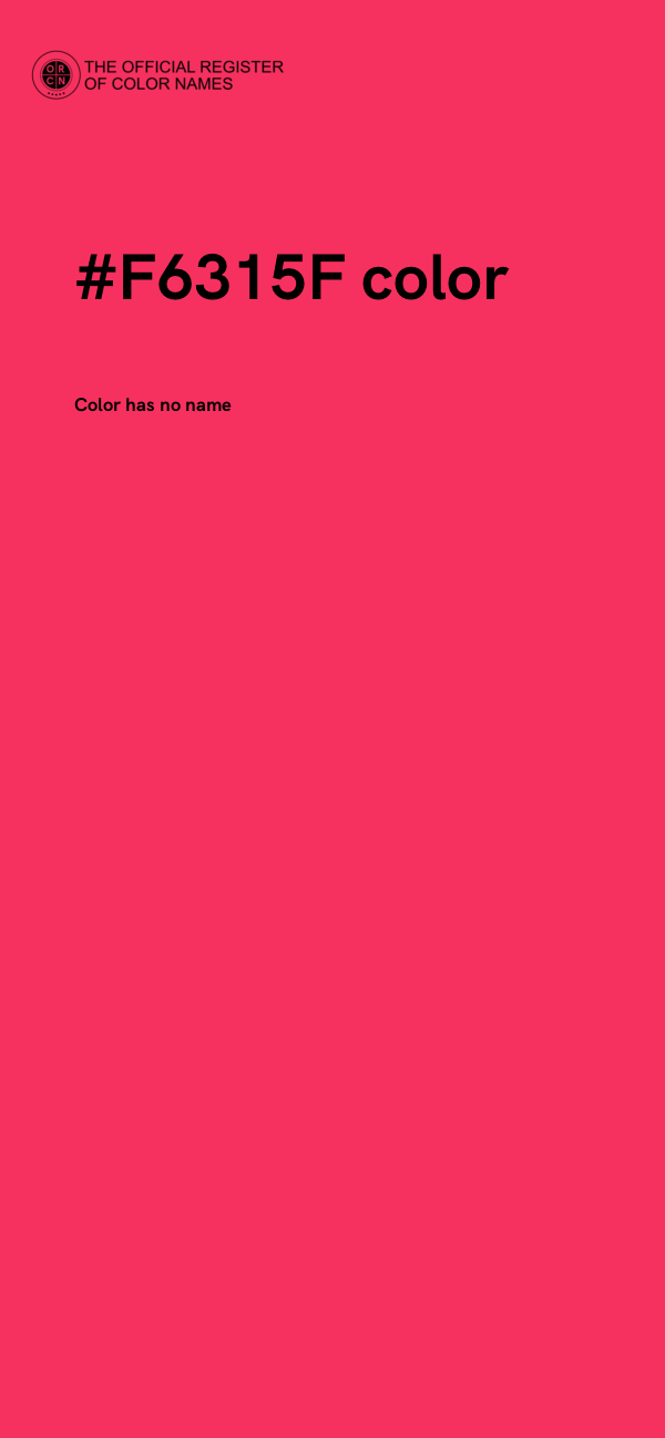 #F6315F color image