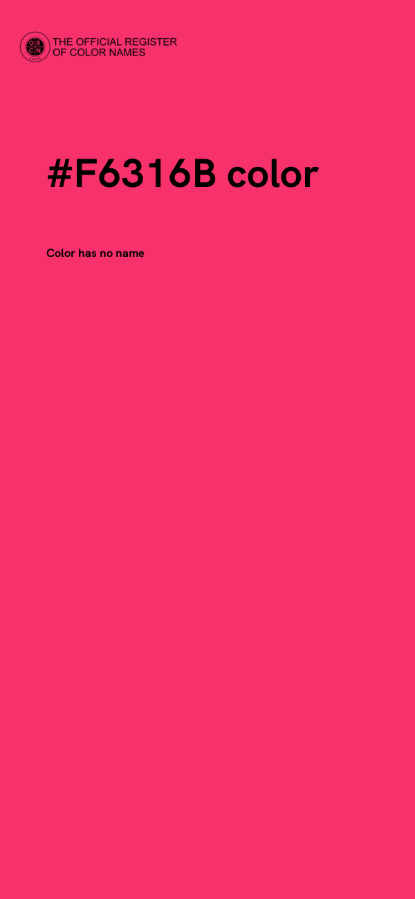 #F6316B color image