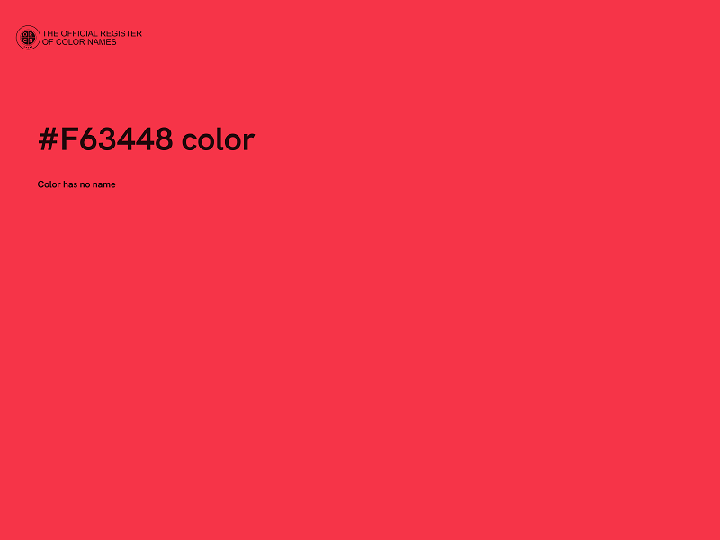 #F63448 color image