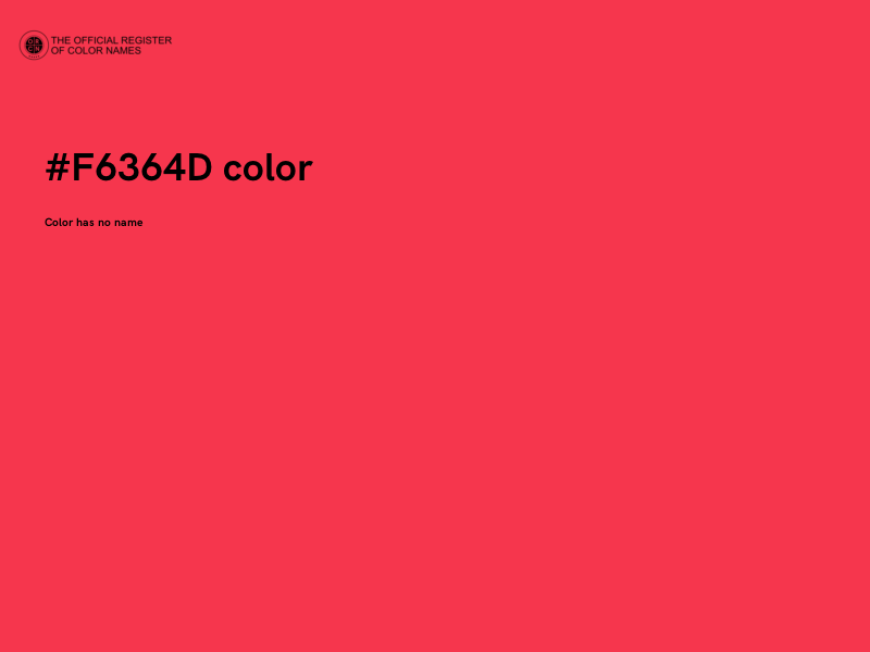 #F6364D color image