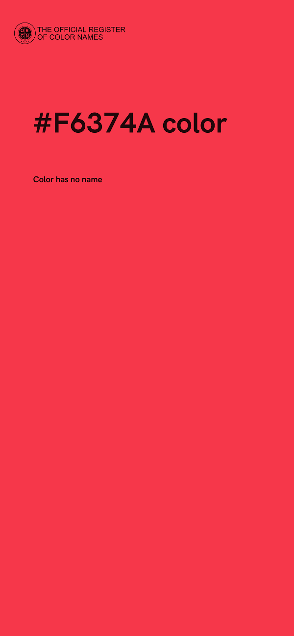 #F6374A color image