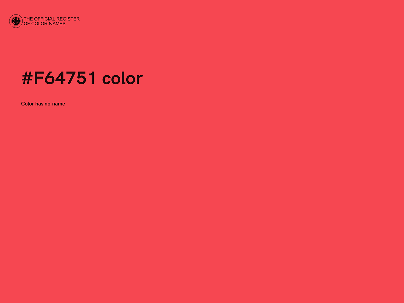 #F64751 color image