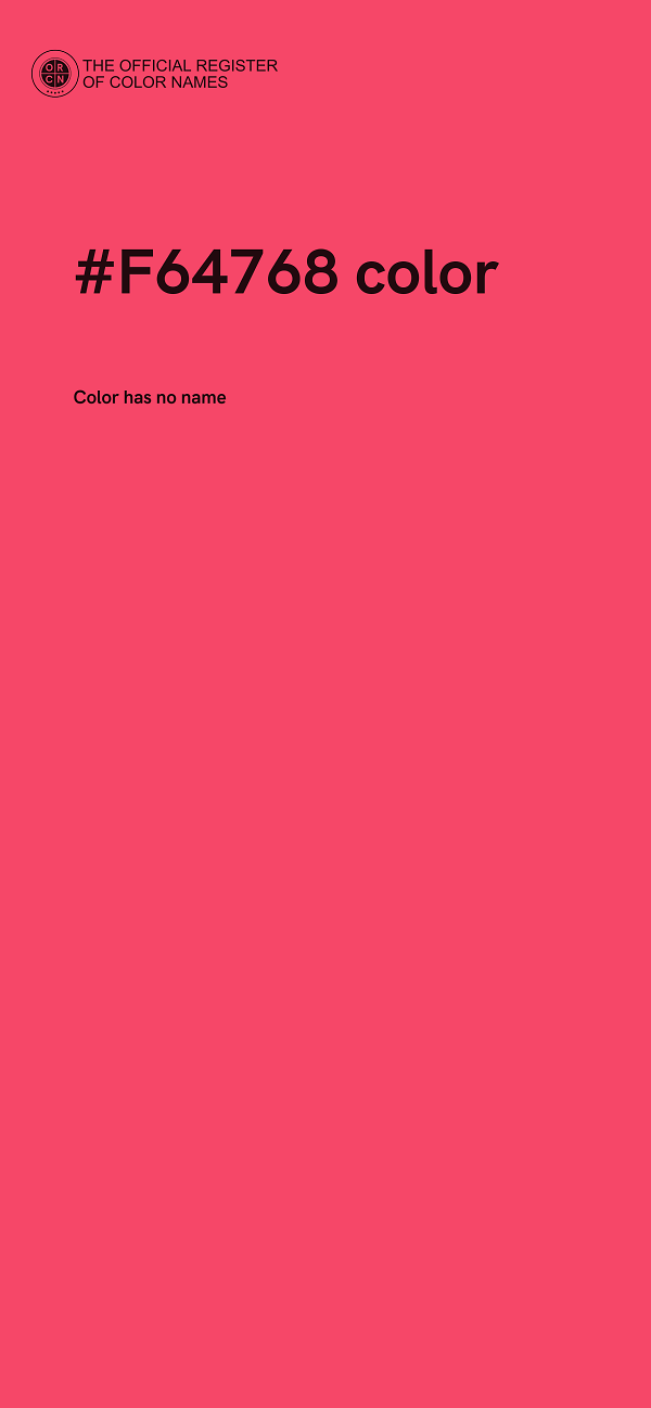 #F64768 color image