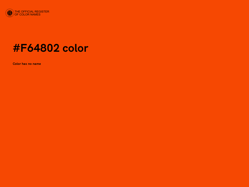 #F64802 color image
