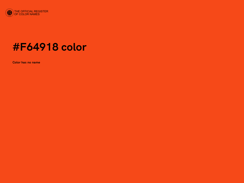 #F64918 color image
