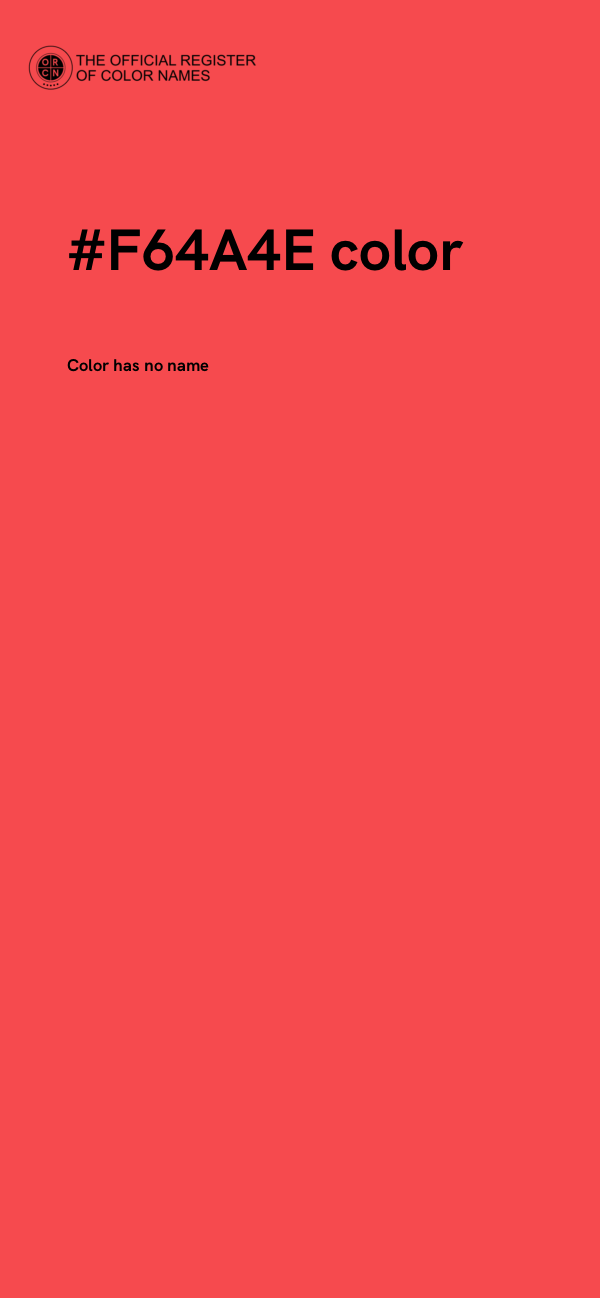 #F64A4E color image