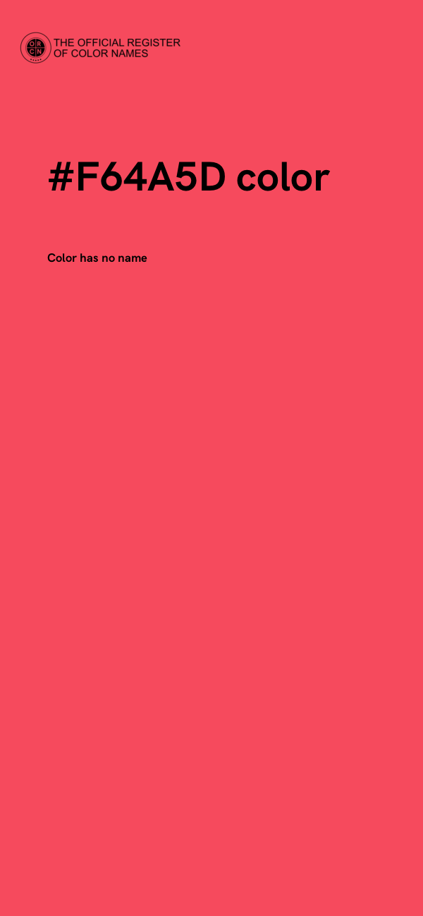 #F64A5D color image