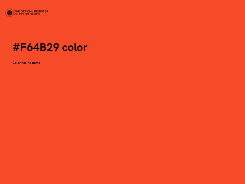 #F64B29 color image