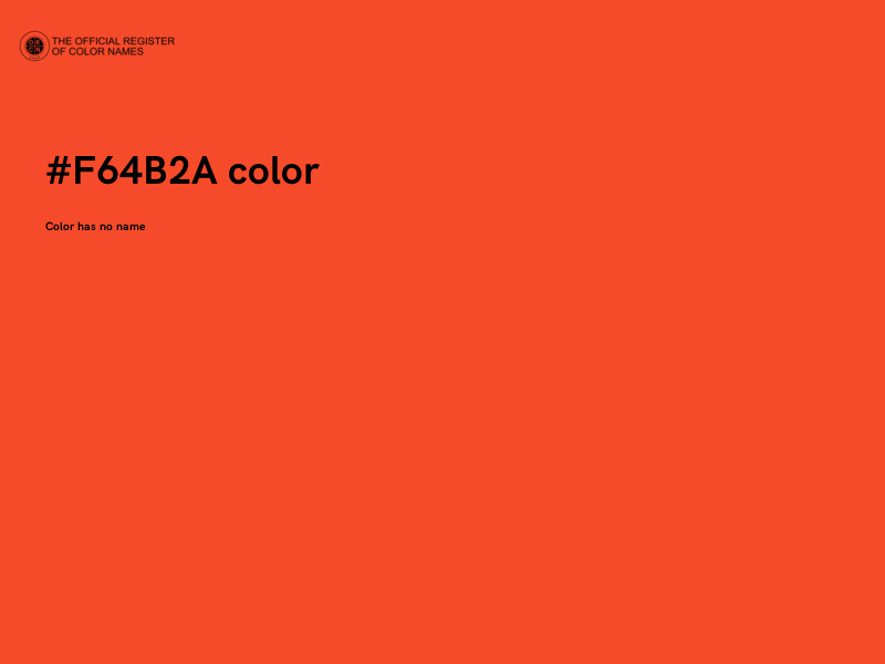 #F64B2A color image