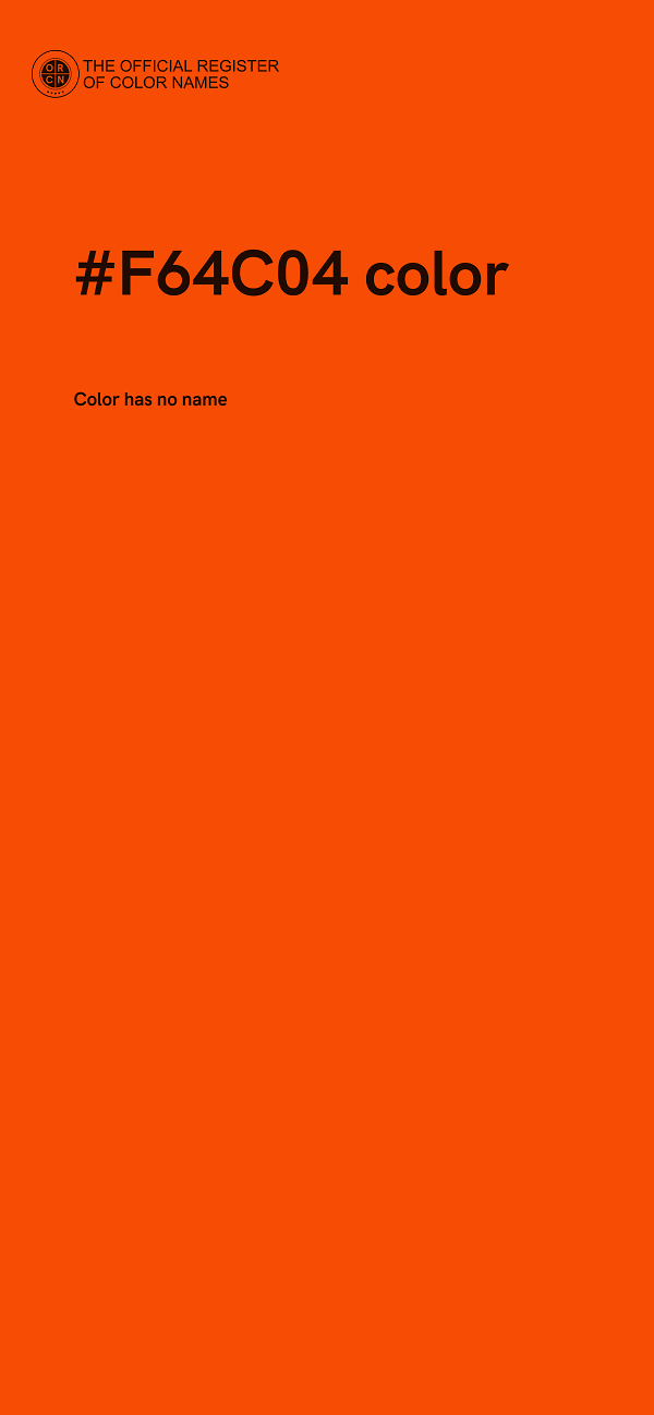 #F64C04 color image