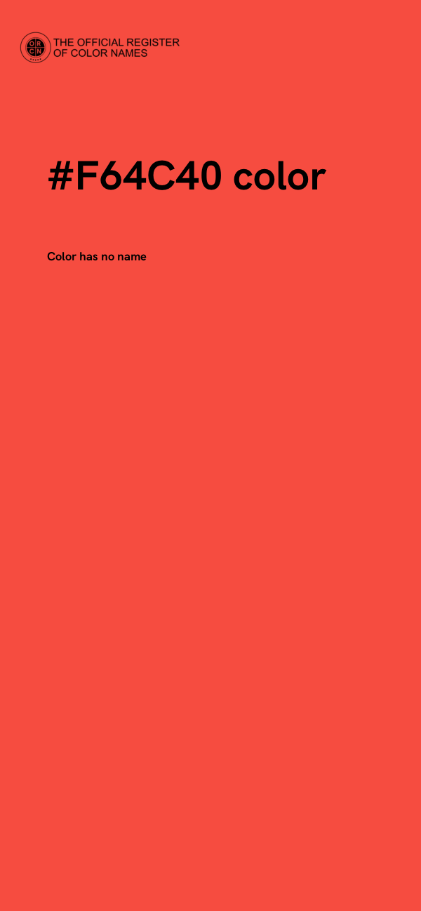 #F64C40 color image