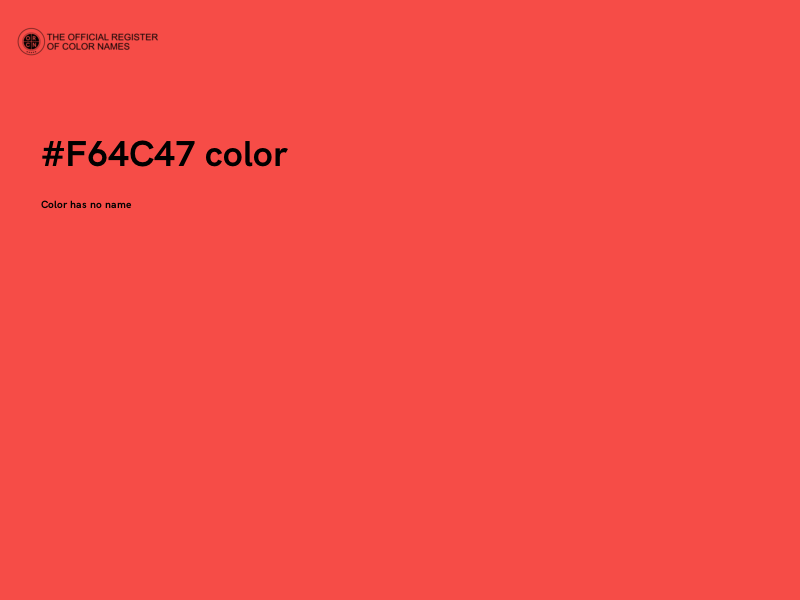 #F64C47 color image
