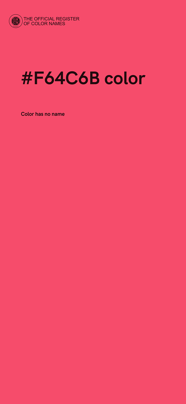 #F64C6B color image